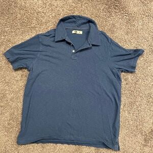 American Giant Slub Polo, Size Large, Color Royal Blue